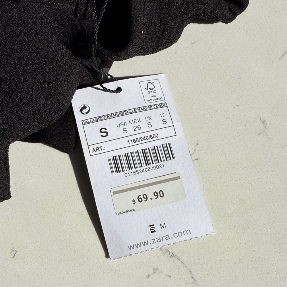 Zara Black Sleeveless Peplum Mini Dress - Picture 14 of 14